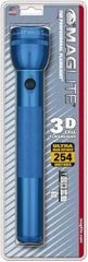 Mag-Lite - Krypton Bulb, 45 Lumens, Industrial/Tactical Flashlight - Blue Aluminum Body, 3 D Batteries Not Included - All Tool & Supply