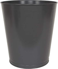 Value Collection - 28 Qt Gray Round Trash Can - Steel, 14-1/4" High - All Tool & Supply