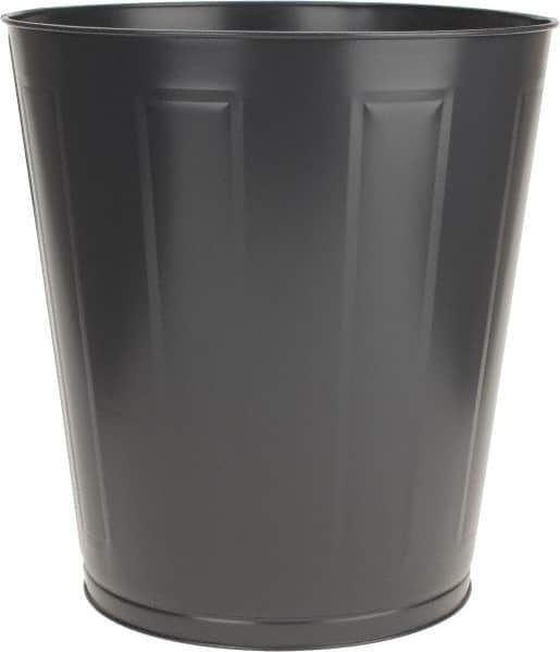 Value Collection - 46 Qt Gray Round Trash Can - Steel, 17" High - All Tool & Supply