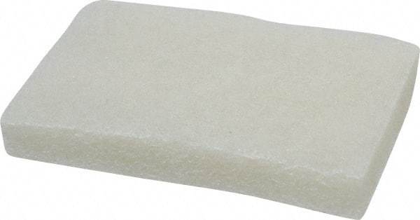 3M - 5" Long x 3-1/2" Wide x 3/4" Thick Scouring Pad - Light-Duty, White - All Tool & Supply