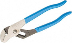 Channellock - 6-1/2" OAL, 7/8" Max Capacity, 5 Position Gooseneck Tongue & Groove Pliers - Straight Jaws, Plastic Dipped Handles - All Tool & Supply