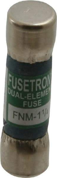 Cooper Bussmann - 250 VAC, 1.25 Amp, Time Delay General Purpose Fuse - Fuse Holder Mount, 1-1/2" OAL, 10 at 125 V kA Rating, 13/32" Diam - All Tool & Supply