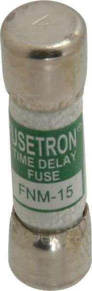 Cooper Bussmann - 250 VAC, 15 Amp, Time Delay General Purpose Fuse - Fuse Holder Mount, 1-1/2" OAL, 10 at AC kA Rating, 13/32" Diam - All Tool & Supply