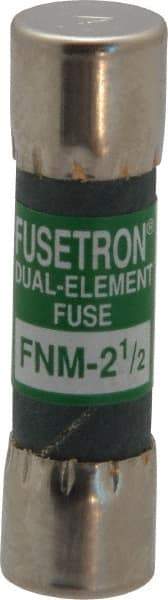 Cooper Bussmann - 250 VAC, 2.5 Amp, Time Delay General Purpose Fuse - Fuse Holder Mount, 1-1/2" OAL, 10 at 125 V kA Rating, 13/32" Diam - All Tool & Supply