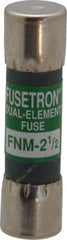 Cooper Bussmann - 250 VAC, 2.5 Amp, Time Delay General Purpose Fuse - Fuse Holder Mount, 1-1/2" OAL, 10 at 125 V kA Rating, 13/32" Diam - All Tool & Supply