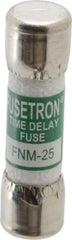 Cooper Bussmann - 250 VAC, 25 Amp, Time Delay General Purpose Fuse - Fuse Holder Mount, 1-1/2" OAL, 10 at AC kA Rating, 13/32" Diam - All Tool & Supply