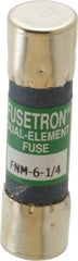 Cooper Bussmann - 250 VAC, 6.25 Amp, Time Delay General Purpose Fuse - Fuse Holder Mount, 1-1/2" OAL, 10 at 125 V kA Rating, 13/32" Diam - All Tool & Supply