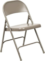 NPS - 16-5/8" Wide x 16-1/4" Deep x 29-1/2" High, Steel Standard Folding Chair - Gray - All Tool & Supply