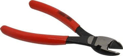 Knipex - 7" OAL, 7/64" Capacity, Diagonal Cutter - 1" Jaw Length x 1" Jaw Width, Oval Head, Plastic Coated Handle - All Tool & Supply