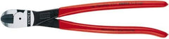 Knipex - 10" OAL, 9/64" Capacity, Diagonal Cutter - 1-1/8" Jaw Length x 1-1/8" Jaw Width, Round/Center-Cut Head, Plastic Coated Handle - All Tool & Supply