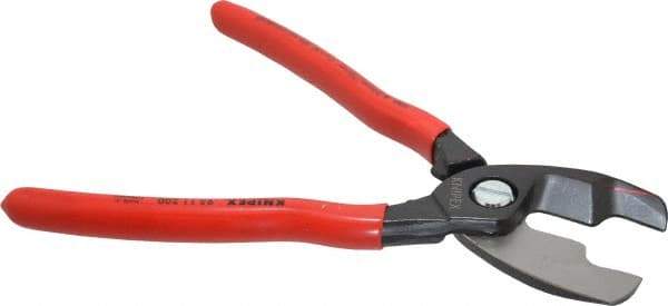 Knipex - 8-1/4" OAL, 10 AWG Capacity, Cable Cutter - Ergo Dual Component Handle - All Tool & Supply