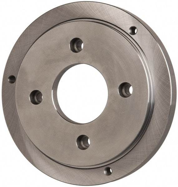 Buck Chuck Company - Adapter Back Plate for 12" Diam Self Centering Lathe Chucks - A1/A2-6 Mount, 2" Through Hole Diam, 10.221mm ID, 12.6" OD, 0.989" Flange Height, Steel - All Tool & Supply