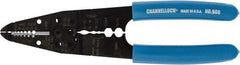 Channellock - 22 to 10 AWG Capacity Wire Stripper/Crimper - 8-1/4" OAL, Plastic Cushion Handle - All Tool & Supply