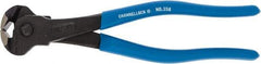 Channellock - 8" OAL, End Cutting Pliers - 11/32" Jaw Length x 1-19/32" Jaw Width, Plastic Dipped Handle - All Tool & Supply