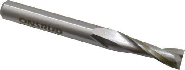 Onsrud - 5/16" Cutting Diam x 1" Length of Cut, 2 Flute, Upcut Spiral Router Bit - Uncoated, Right Hand Cut, High Speed Steel, 3" OAL x 5/16" Shank Diam, Double Edge, 19 to 32° Helix Angle - All Tool & Supply