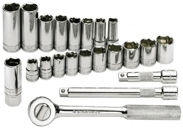 SK - 22 Piece 3/8" Drive Deep Well Socket Set - All Tool & Supply