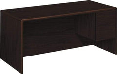 Hon - High Pressure Laminate Right Pedestal Desk - 66" Wide x 30" Deep x 29-1/2" High, Mahogany - All Tool & Supply