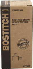 Stanley Bostitch - 1/4" Long x 7/16" Wide, 24 Gauge Crowned Construction Staple - Steel, Chisel Point - All Tool & Supply