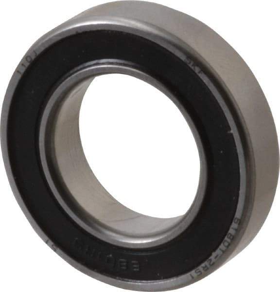 SKF - 12mm Bore Diam, 21mm OD, Double Seal Thin Section Radial Ball Bearing - 5mm Wide, 1 Row, Round Bore, 151 Lb Static Capacity, 321 Lb Dynamic Capacity - All Tool & Supply