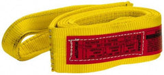 Lift-All - 10' Long x 3" Wide, 4,800 Lb Vertical Capacity, 1 Ply, Polyester Web Sling - 3,800 Lb Choker Capacity, Yellow - All Tool & Supply