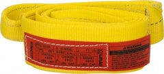 Lift-All - 6' Long x 3" Wide, 4,800 Lb Vertical Capacity, 1 Ply, Polyester Web Sling - 3,800 Lb Choker Capacity, Yellow - All Tool & Supply