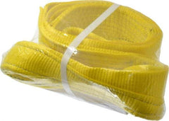 Lift-All - 8' Long x 4" Wide, 6,400 Lb Vertical Capacity, 1 Ply, Polyester Web Sling - 5,000 Lb Choker Capacity, Yellow - All Tool & Supply