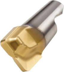 Seco - MM16 MD07 Grade T60M Carbide End Milling Tip Insert - TiAlN/TiN Finish, 2 Flutes, 0.63" Cutting Diam, 0.429" Depth of Cut, 0.532" Extension, 0.157" Cnr Rad - All Tool & Supply