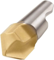 Seco - MM06 M02 Grade T60M Carbide Center Drill Milling Tip Insert - TiAlN/TiN Finish, 2 Flutes, 0.236" Cutting Diam, 0.113" Depth of Cut, 0.28" Extension - All Tool & Supply