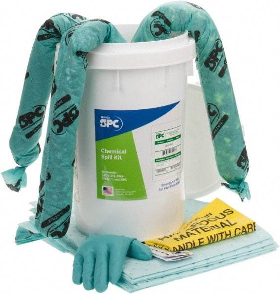 Brady SPC Sorbents - 6 Gal Capacity Hazardous Materials Spill Kit - 6.5 Gal Bucket - All Tool & Supply