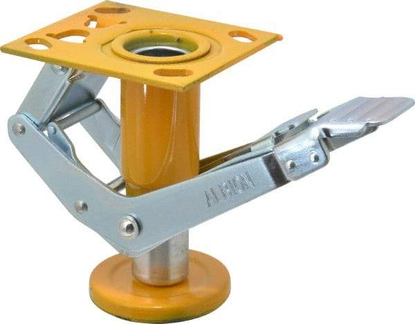 Albion - 7-1/4" Mounting Height, Position Floor Lock for 6" Diam Caster Wheels - 1-1/2" Retracted Clearance - All Tool & Supply