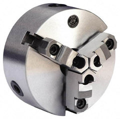 Gibraltar - 3 Jaws, 6" Diam, Self Centering Manual Lathe Chuck - D1-4 Mount Spindle, Reversible, 1.5748" Through Hole Diam, 0.0012" Axial Runout, 0.0012" Radial Runout, Forged Steel - All Tool & Supply