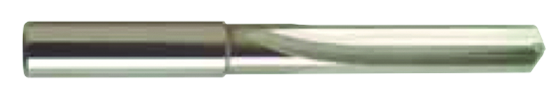 6.2mm Dia. - Carbide Straight Flute 4XD Drill-120Â° Point-Coolant-Bright - All Tool & Supply