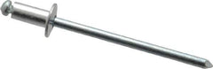 RivetKing - Size 42 Dome Head Aluminum Open End Blind Rivet - Steel Mandrel, 0.063" to 1/8" Grip, 1/4" Head Diam, 0.129" to 0.133" Hole Diam, 0.275" Length Under Head, 1/8" Body Diam - All Tool & Supply