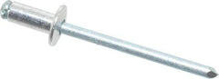 RivetKing - Size 53 Dome Head Aluminum Open End Blind Rivet - Steel Mandrel, 0.126" to 0.187" Grip, 0.312" Head Diam, 0.16" to 0.164" Hole Diam, 0.362" Length Under Head, 5/32" Body Diam - All Tool & Supply