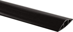 Hubbell Wiring Device-Kellems - 1 Channel, 5 Ft Long, 3/4" Max Compatible Cable Diam, Black PVC On Floor Cable Cover - 3-1/4" Overall Width x 27.9mm Overall Height, 30.7mm Channel Width x 3/4" Channel Height - All Tool & Supply