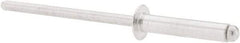 RivetKing - Size 48 Dome Head Aluminum Open End Blind Rivet - Aluminum Mandrel, 0.376" to 1/2" Grip, 1/4" Head Diam, 0.129" to 0.133" Hole Diam, 0.65" Length Under Head, 1/8" Body Diam - All Tool & Supply