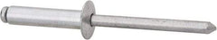 RivetKing - Size 610 Dome Head Aluminum Open End Blind Rivet - Aluminum Mandrel, 0.501" to 5/8" Grip, 3/8" Head Diam, 0.192" to 0.198" Hole Diam, 0.825" Length Under Head, 3/16" Body Diam - All Tool & Supply