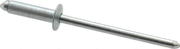 RivetKing - Size 45 Dome Head Steel Open End Blind Rivet - Steel Mandrel, 0.251" to 0.312" Grip, 1/4" Head Diam, 0.129" to 0.133" Hole Diam, 0.462" Length Under Head, 1/8" Body Diam - All Tool & Supply