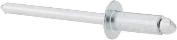 RivetKing - Size 54 Dome Head Steel Open End Blind Rivet - Steel Mandrel, 0.188" to 1/4" Grip, 0.312" Head Diam, 0.16" to 0.164" Hole Diam, 0.425" Length Under Head, 5/32" Body Diam - All Tool & Supply