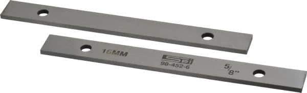 SPI - 6" Long x 5/8" High x 1/8" Thick, Steel Parallel - Sold as Matched Pair - All Tool & Supply