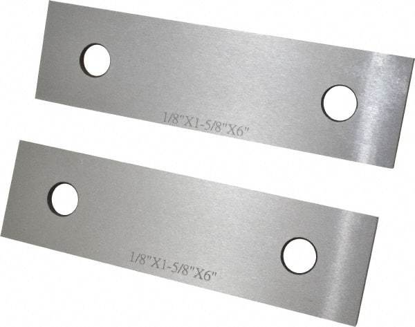 SPI - 6" Long x 1-5/8" High x 1/8" Thick, Steel Parallel - Sold as Matched Pair - All Tool & Supply