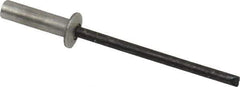 RivetKing - Size 44 Dome Head Aluminum Closed End Sealing Blind Rivet - Steel Mandrel, 0.188" to 1/4" Grip, 1/4" Head Diam, 0.129" to 0.133" Hole Diam, 0.485" Length Under Head, 1/8" Body Diam - All Tool & Supply