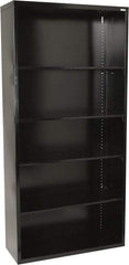 Sandusky Atlantic - 4 Shelf, 72" High x 36" Wide Bookcase - 12" Deep, Steel, Black - All Tool & Supply