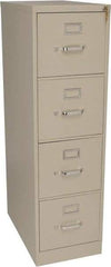 Hon - 15" Wide x 52" High x 25" Deep, 4 Drawer Vertical File with Lock - Steel, Putty - All Tool & Supply