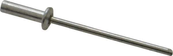 RivetKing - Size 44 Dome Head Aluminum Closed End Sealing Blind Rivet - Aluminum Mandrel, 0.188" to 1/4" Grip, 1/4" Head Diam, 0.129" to 0.133" Hole Diam, 0.485" Length Under Head, 1/8" Body Diam - All Tool & Supply