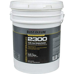 Rust-Oleum - 5 Gal Traffic Yellow Flat Finish Striping Paint - 410 to 540 Sq Ft per Gal, Interior/Exterior - All Tool & Supply