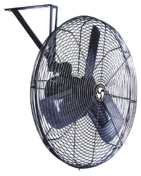 Airmaster - 30" Blade, 1/4 hp, 3,415, 5,300 & 7,185 CFM, Industrial Circulation Fan - Wall/Ceiling Mount, 115 Volts, 2 Speed - All Tool & Supply