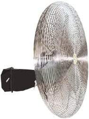 Airmaster - 30" Blade, 7,794 Max CFM, Single Phase Oscillating Wall Mounting Fan - 3.2 Amps, 115 Volts, 3 Speed - All Tool & Supply