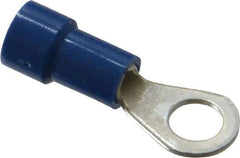 Made in USA - 16-14 AWG Fully Insulated Crimp Connection Circular Ring Terminal - #10 Stud, Copper Contact - All Tool & Supply