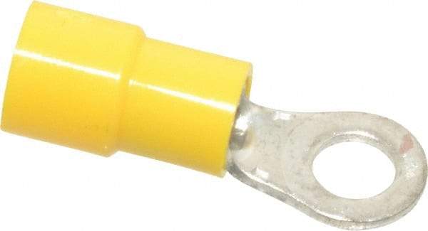 Made in USA - 12-10 AWG Fully Insulated Crimp Connection Circular Ring Terminal - #10 Stud, Copper Contact - All Tool & Supply